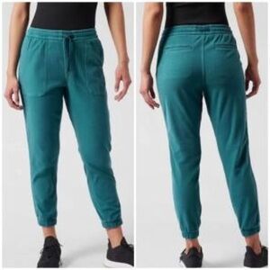 Athleta Farallon Jogger Sz L Teal Blue Casual Pants Athleisure Gym Pants